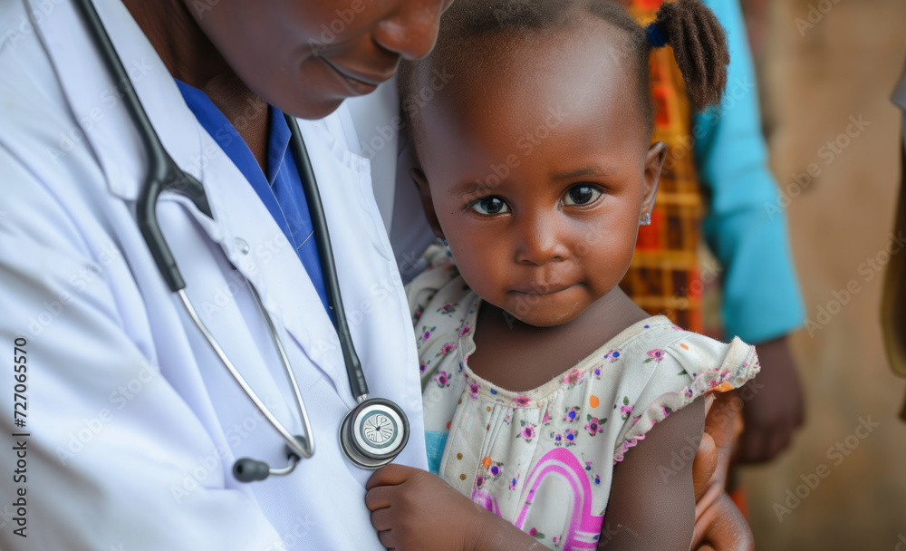 A doctor consulting with a young patient